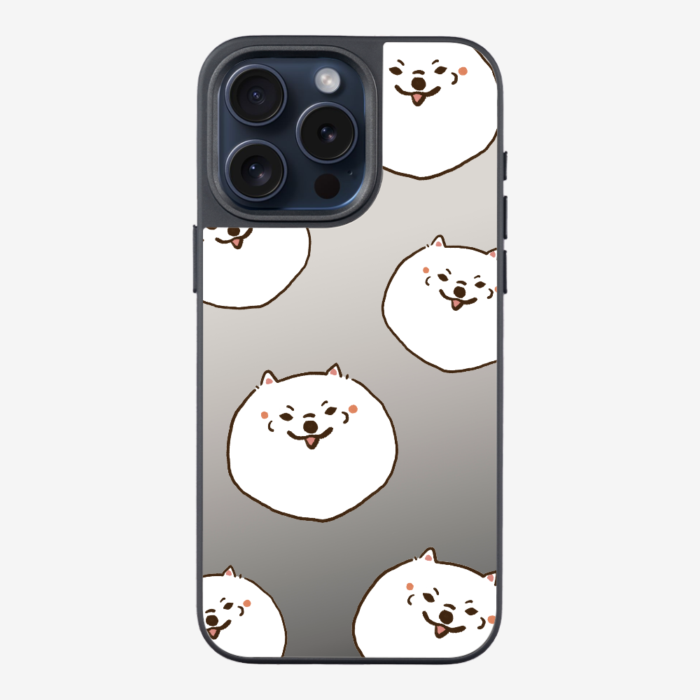 White Pomeranian Wonderland Phone Case