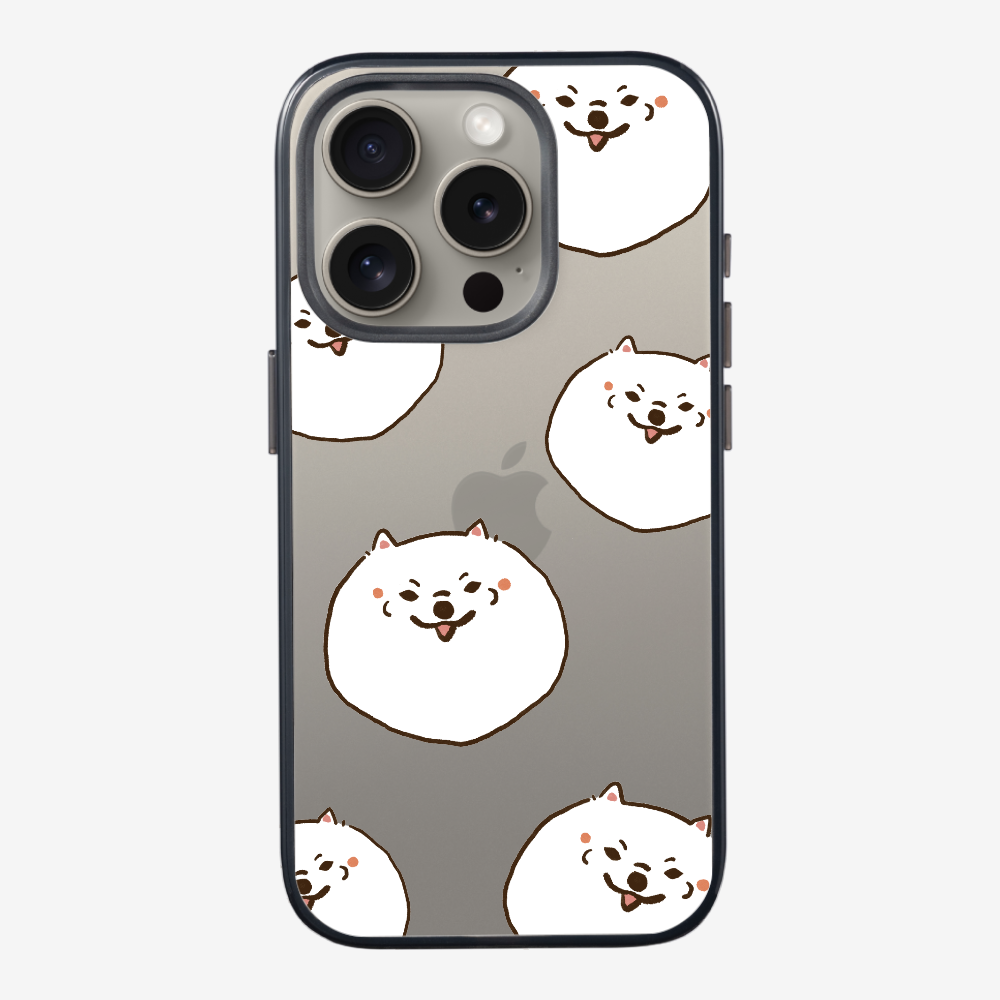 White Pomeranian Wonderland Phone Case