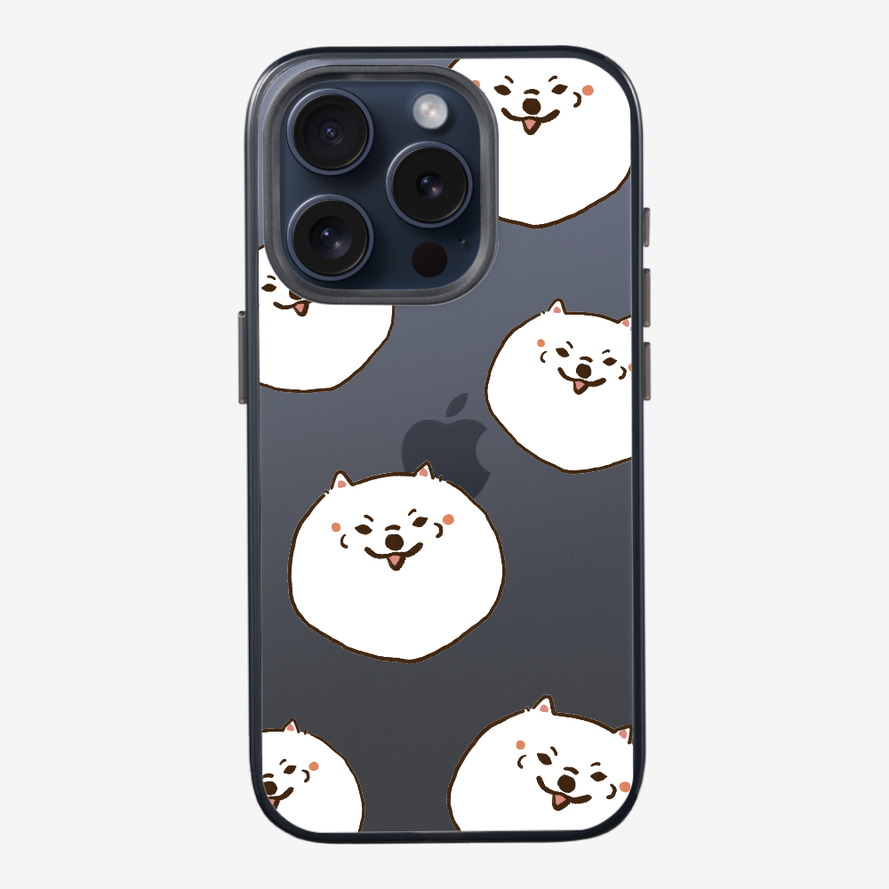 White Pomeranian Wonderland Phone Case