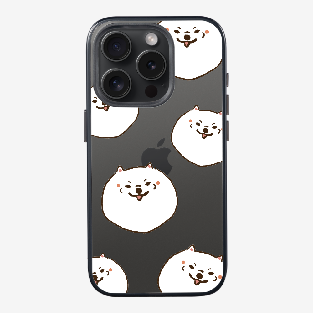 White Pomeranian Wonderland Phone Case