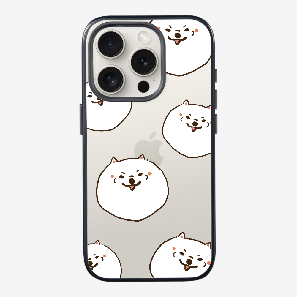 White Pomeranian Wonderland Phone Case