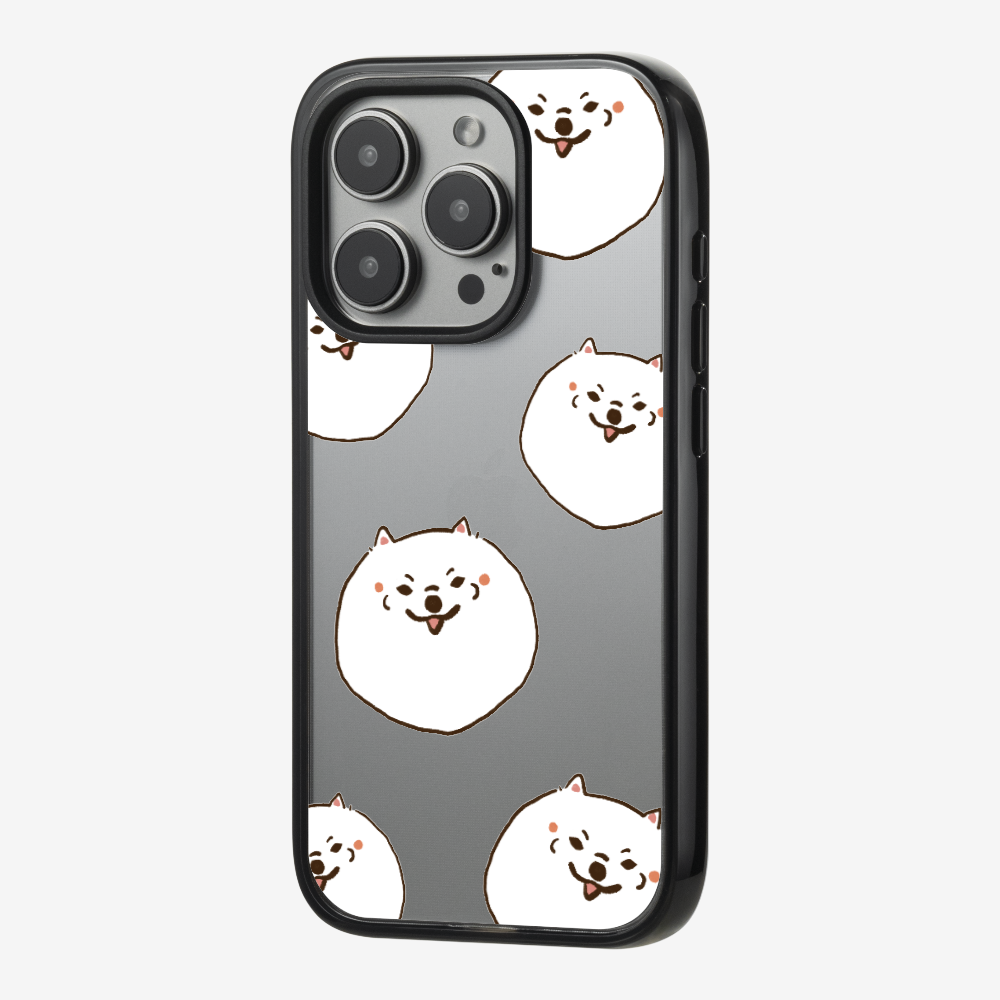 White Pomeranian Wonderland Phone Case