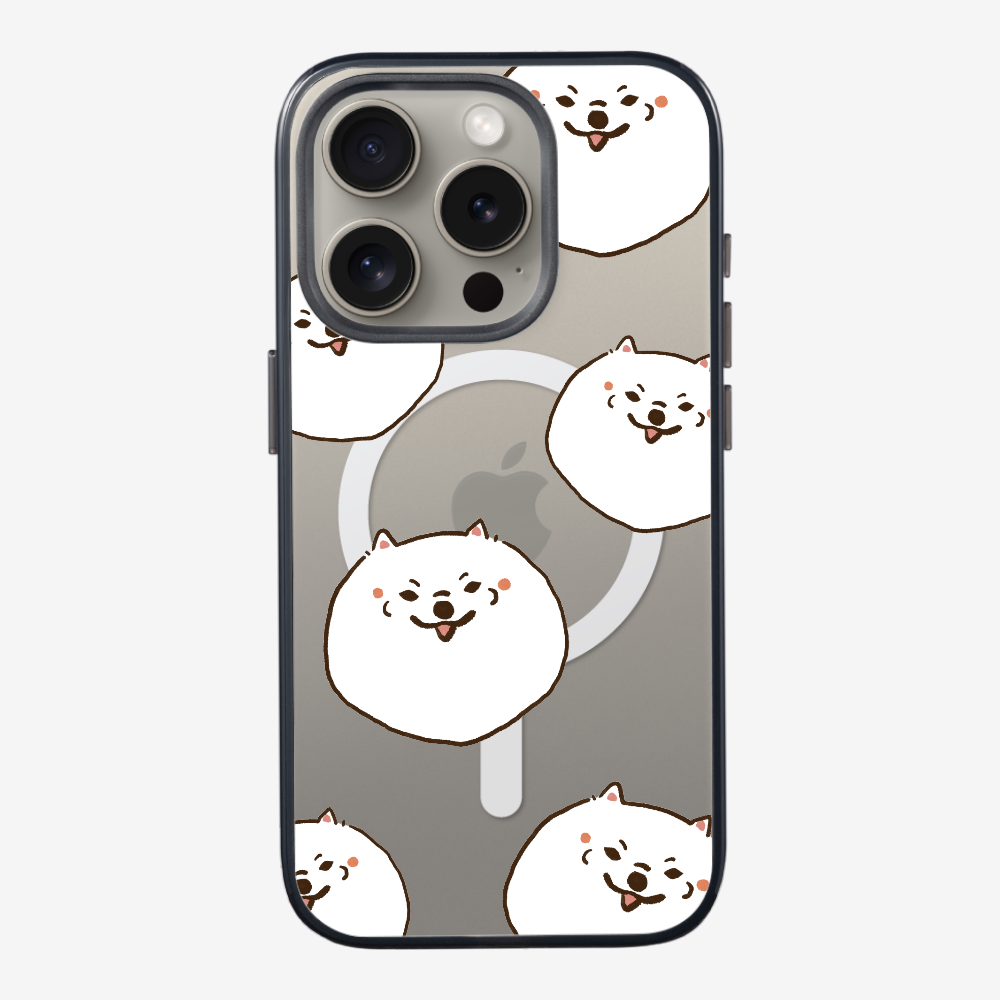 White Pomeranian Wonderland Phone Case