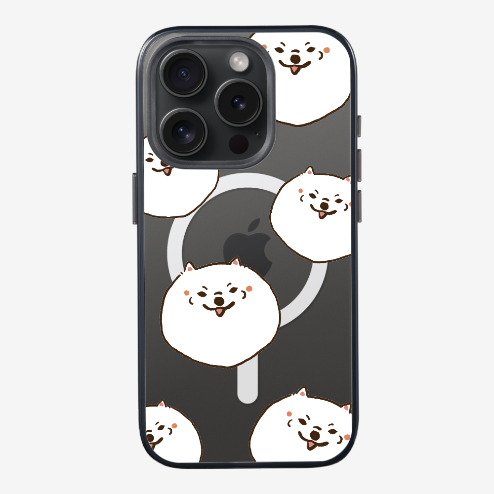 White Pomeranian Wonderland Phone Case