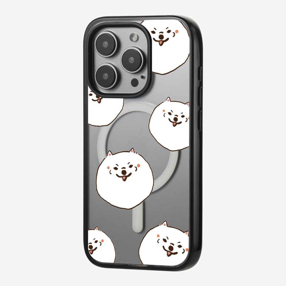 White Pomeranian Wonderland Phone Case