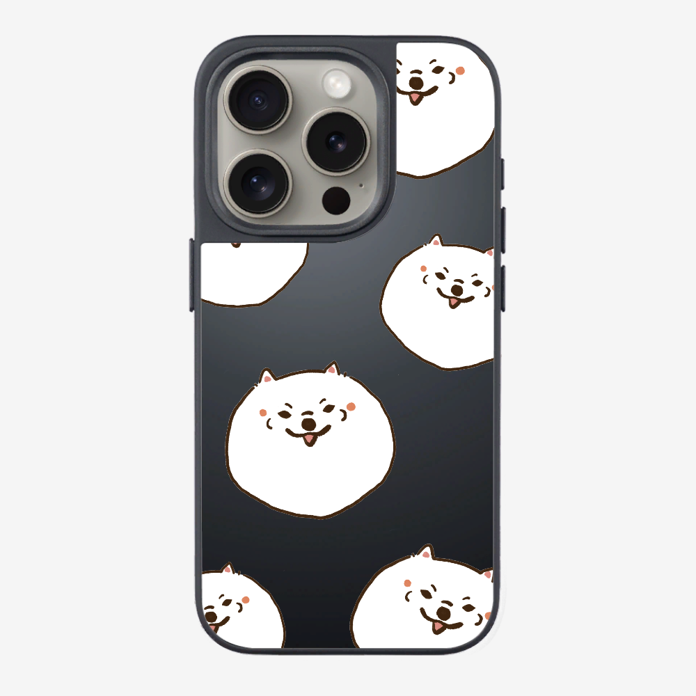 White Pomeranian Wonderland Phone Case