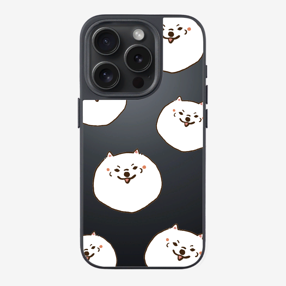 White Pomeranian Wonderland Phone Case