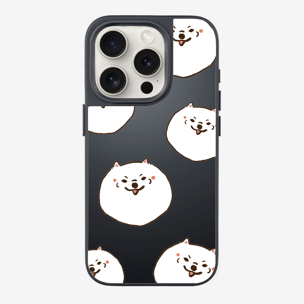 White Pomeranian Wonderland Phone Case