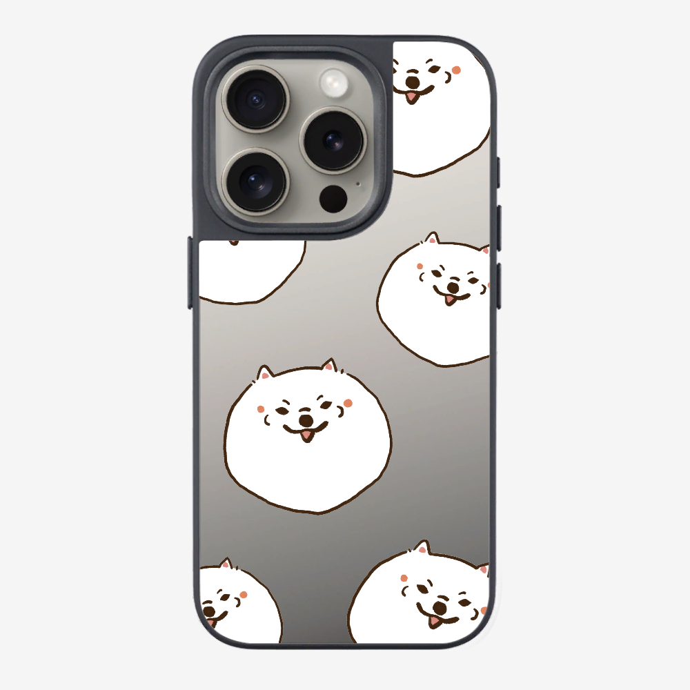 White Pomeranian Wonderland Phone Case