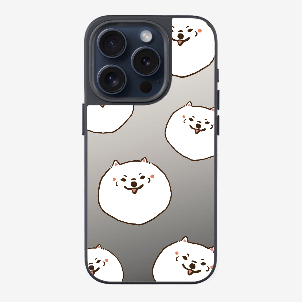 White Pomeranian Wonderland Phone Case