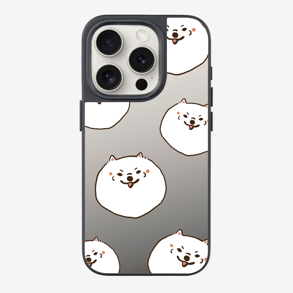 White Pomeranian Wonderland Phone Case