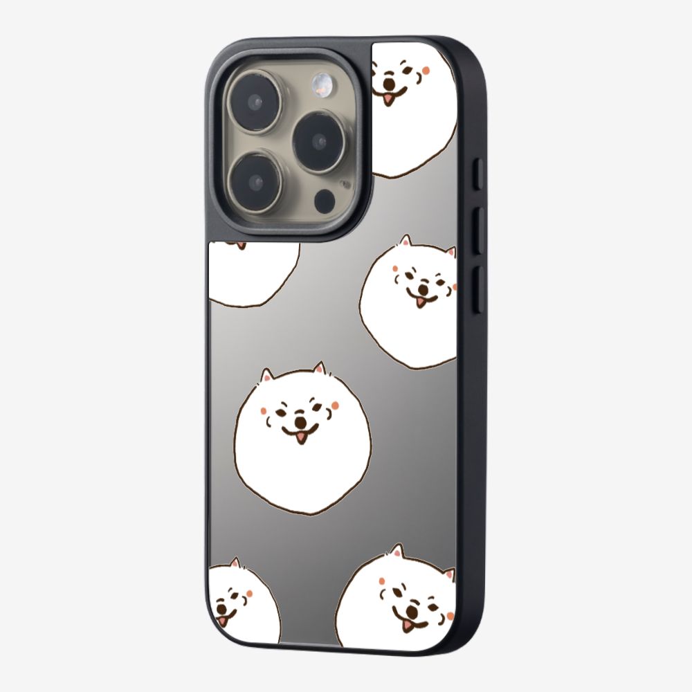 White Pomeranian Wonderland Phone Case