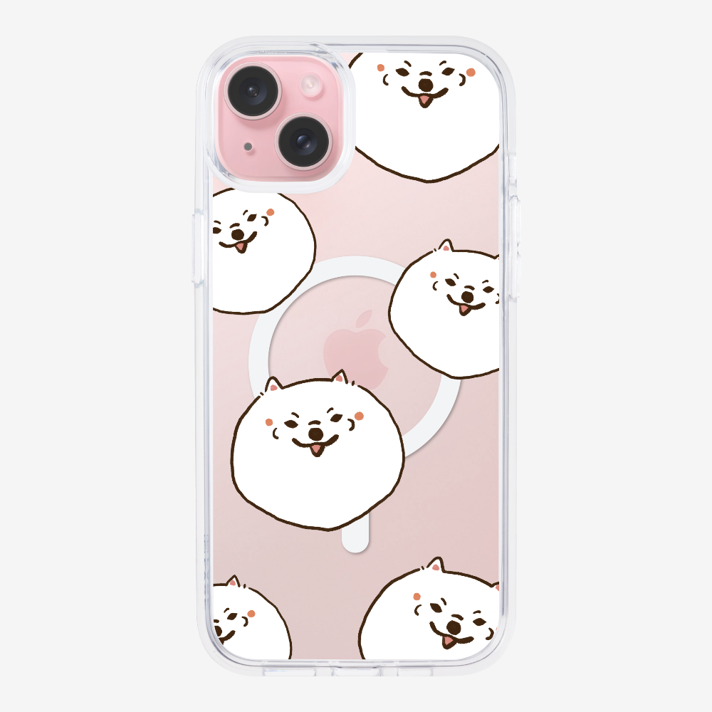 White Pomeranian Wonderland Phone Case