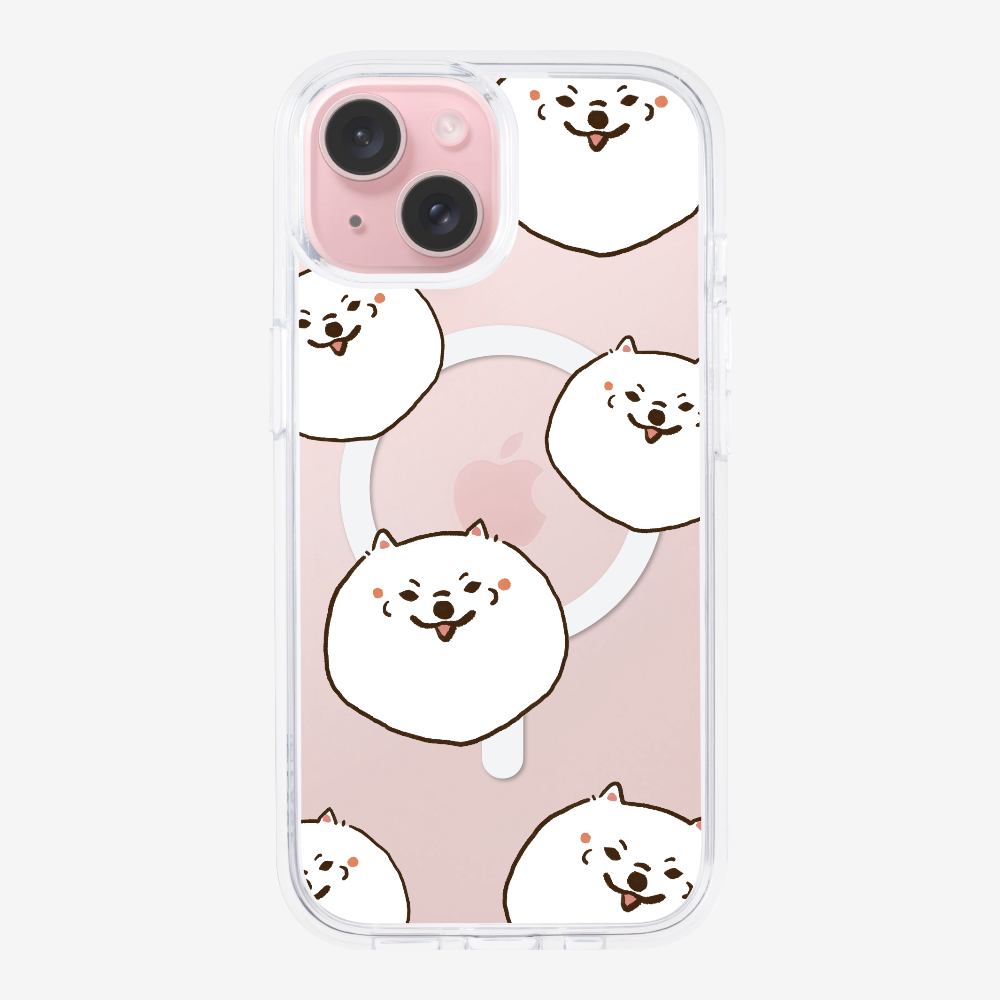 White Pomeranian Wonderland Phone Case