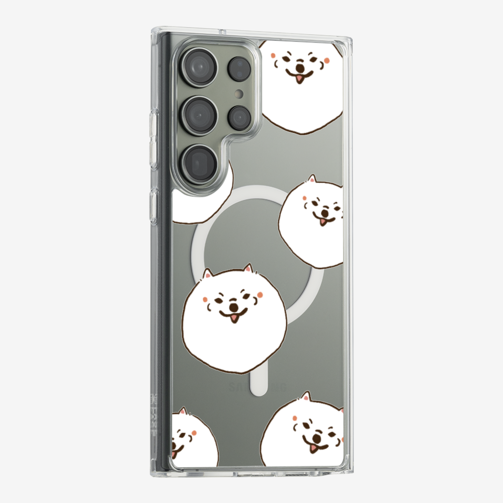 White Pomeranian Wonderland Phone Case