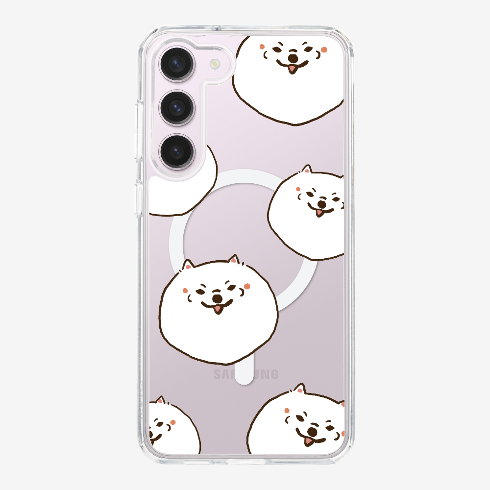 White Pomeranian Wonderland Phone Case