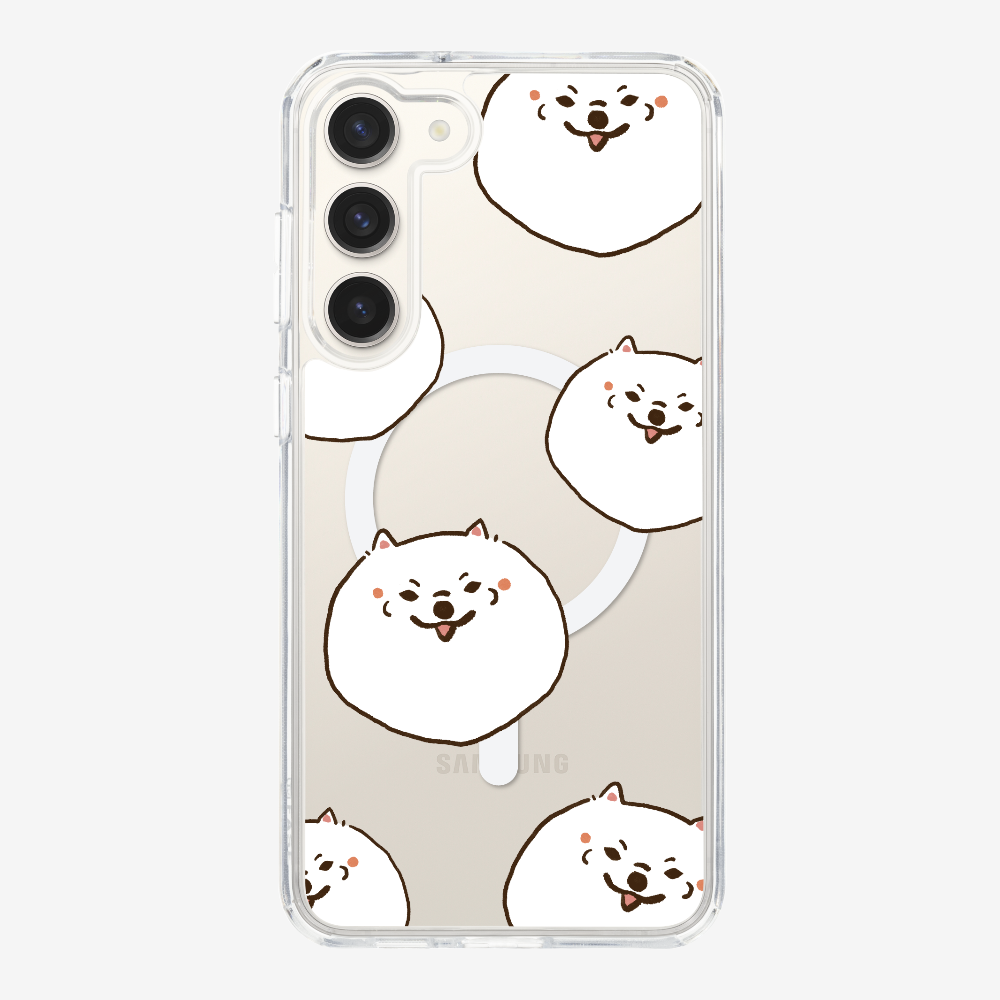 White Pomeranian Wonderland Phone Case