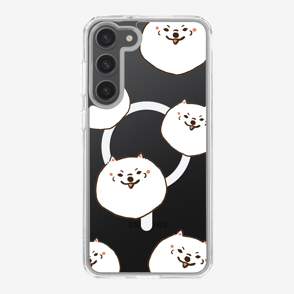 White Pomeranian Wonderland Phone Case