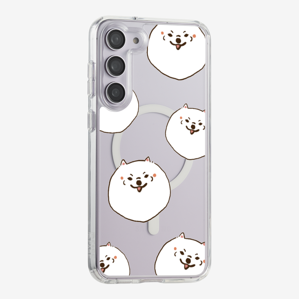 White Pomeranian Wonderland Phone Case