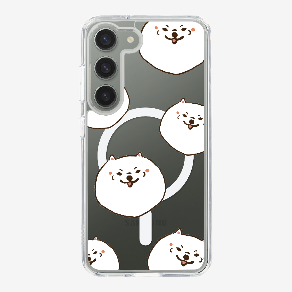 White Pomeranian Wonderland Phone Case