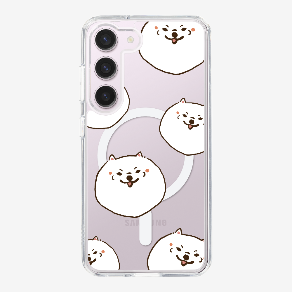 White Pomeranian Wonderland Phone Case