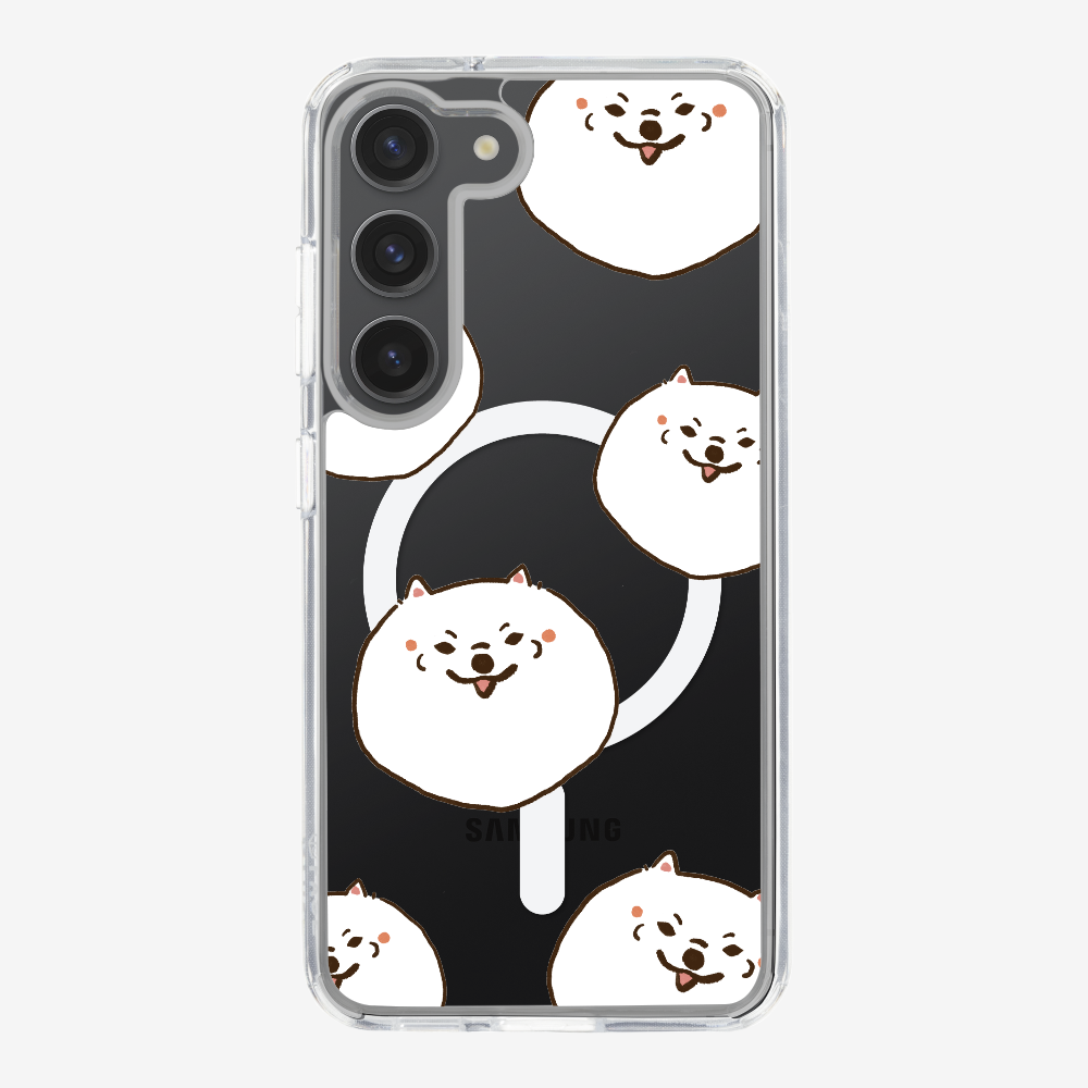 White Pomeranian Wonderland Phone Case