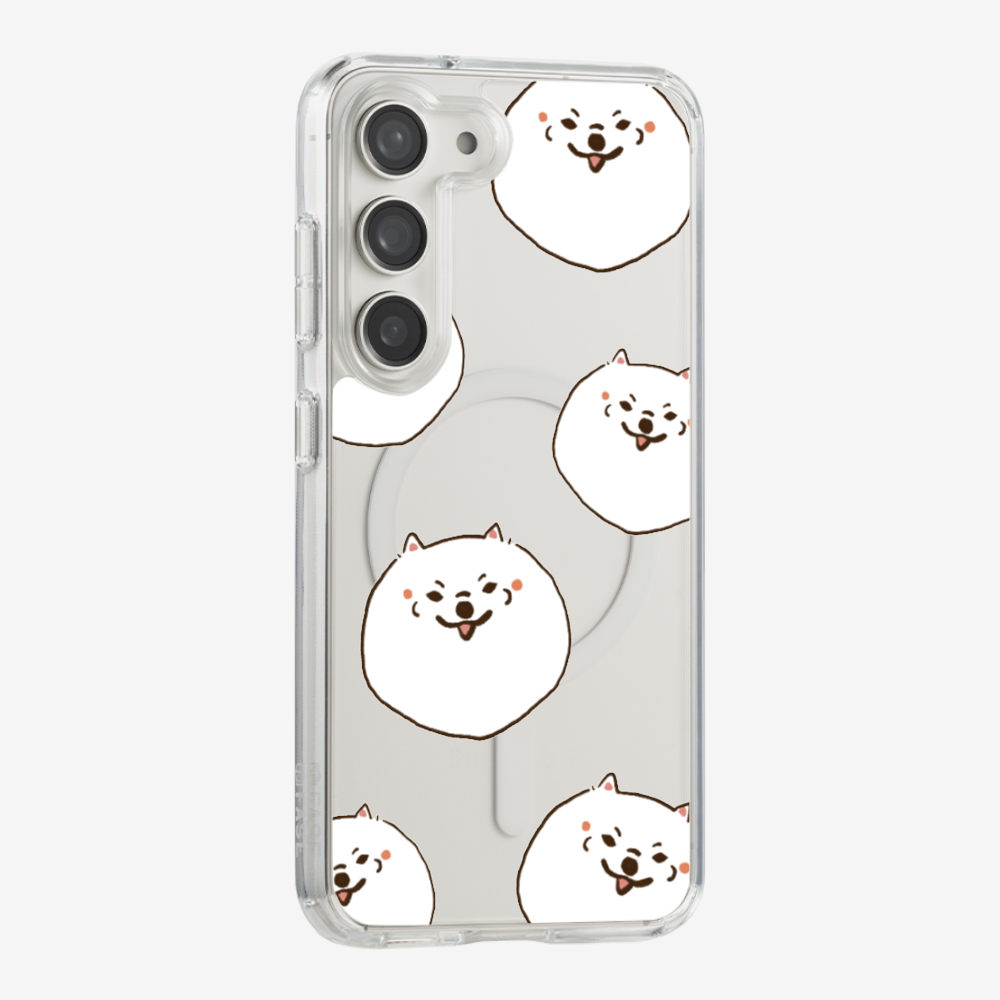 White Pomeranian Wonderland Phone Case