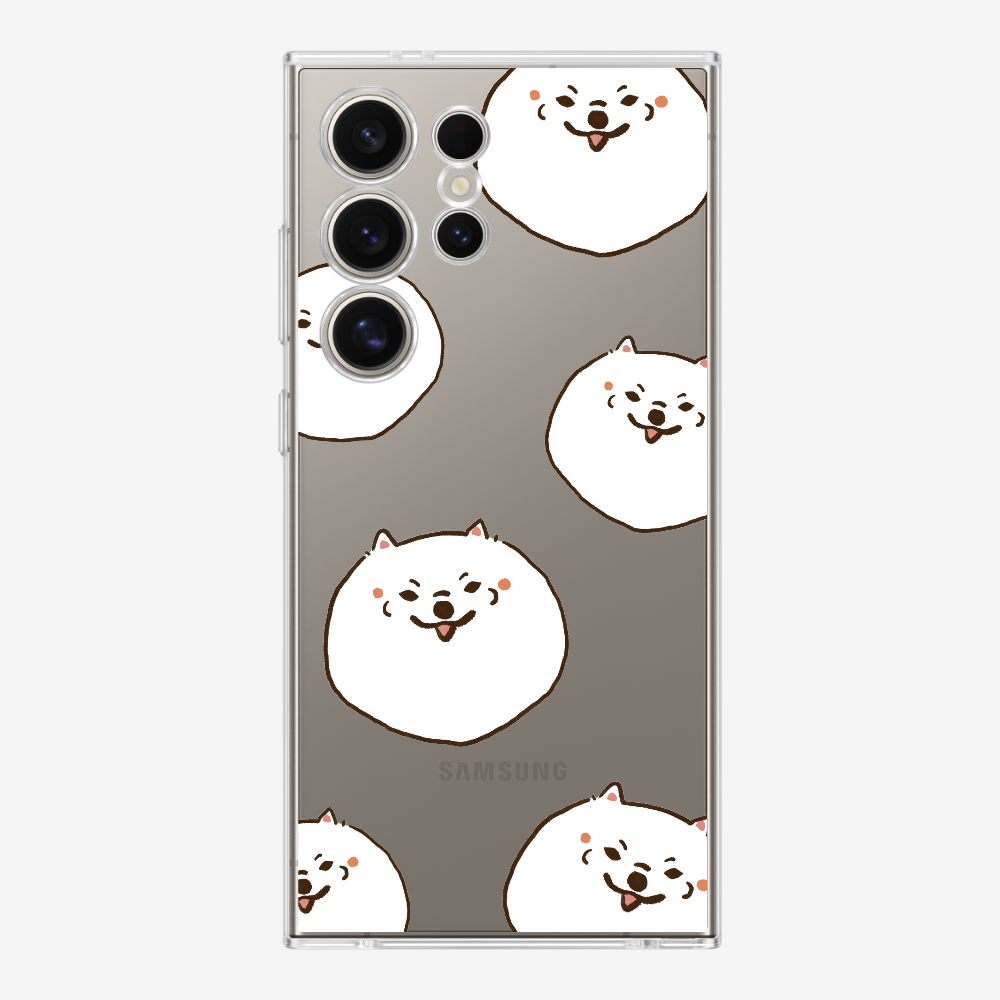 White Pomeranian Wonderland Phone Case