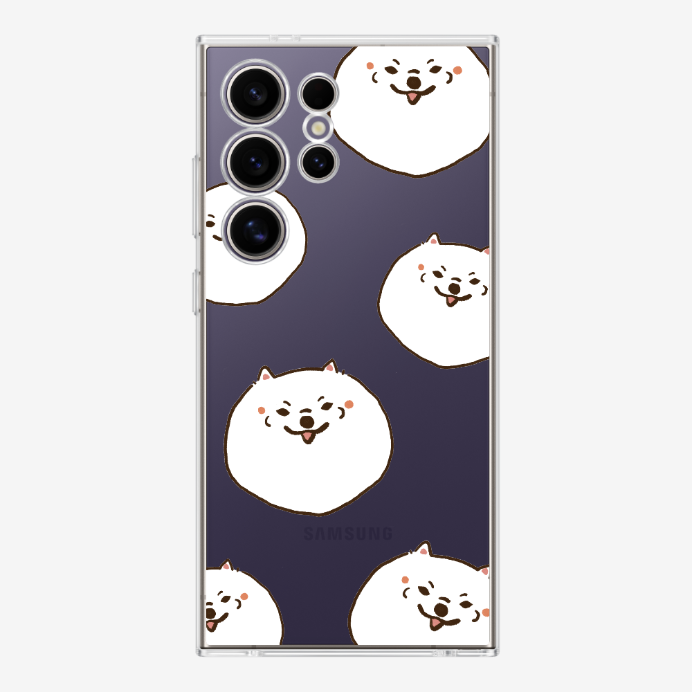 White Pomeranian Wonderland Phone Case