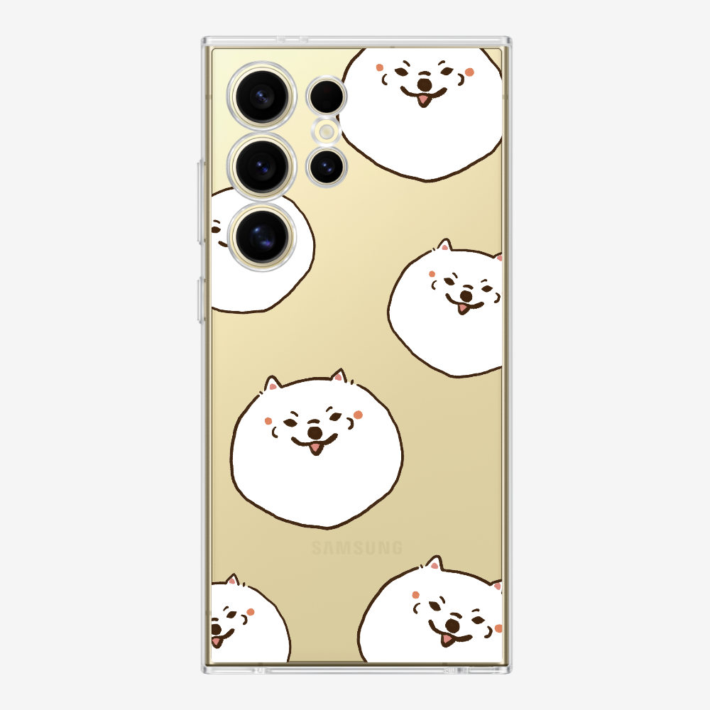 White Pomeranian Wonderland Phone Case