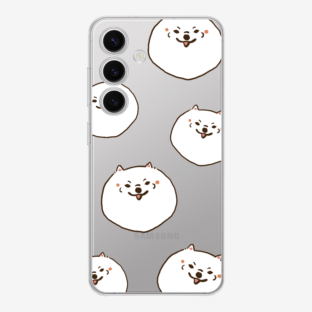 White Pomeranian Wonderland Phone Case