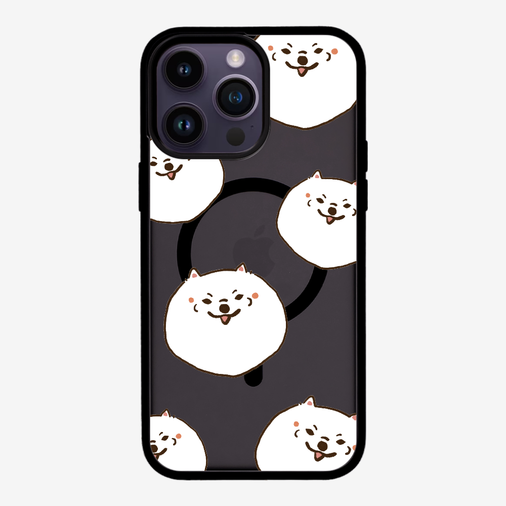 White Pomeranian Wonderland Phone Case