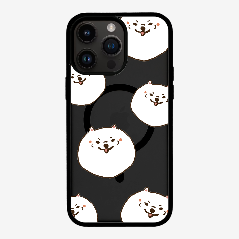 White Pomeranian Wonderland Phone Case