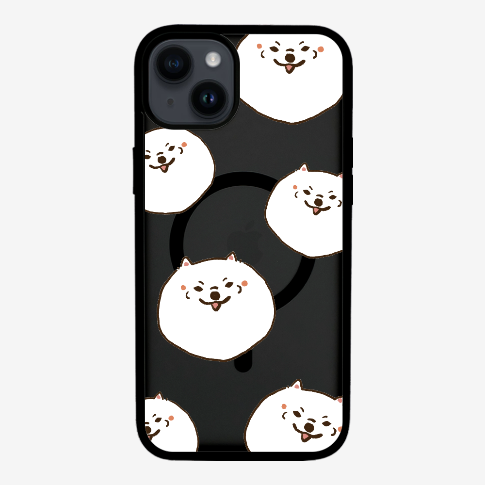 White Pomeranian Wonderland Phone Case