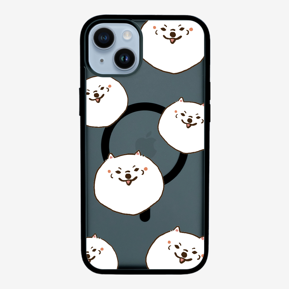 White Pomeranian Wonderland Phone Case