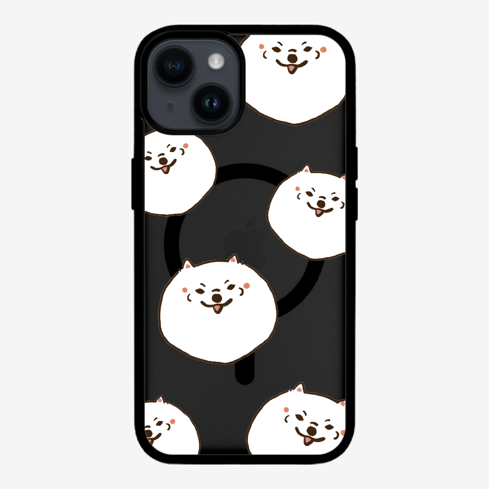 White Pomeranian Wonderland Phone Case