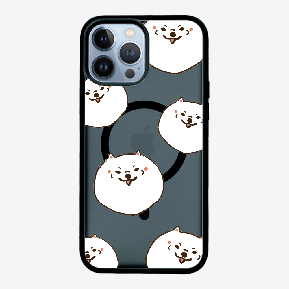 White Pomeranian Wonderland Phone Case