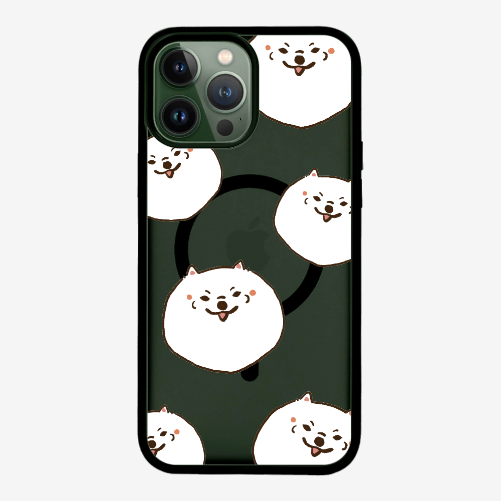 White Pomeranian Wonderland Phone Case