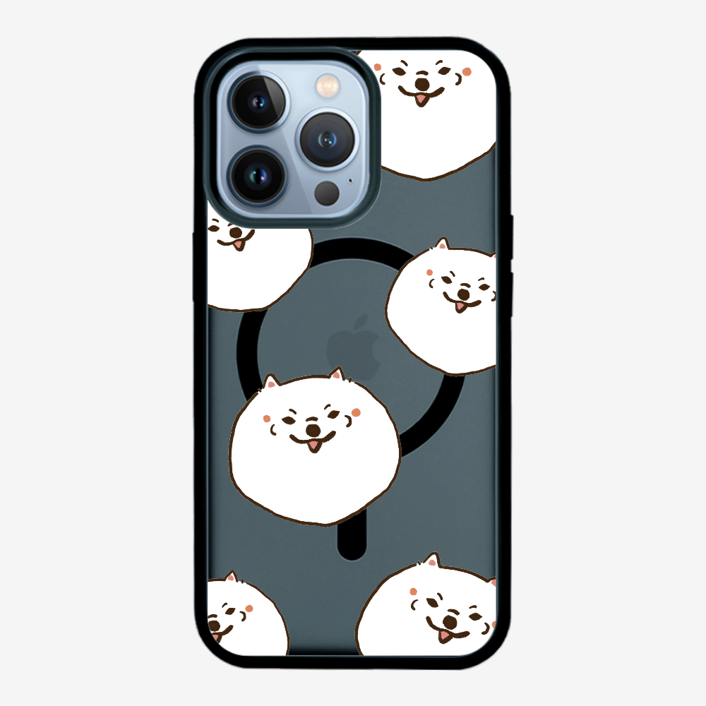 White Pomeranian Wonderland Phone Case