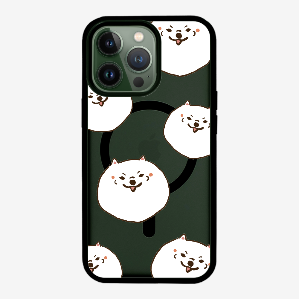 White Pomeranian Wonderland Phone Case