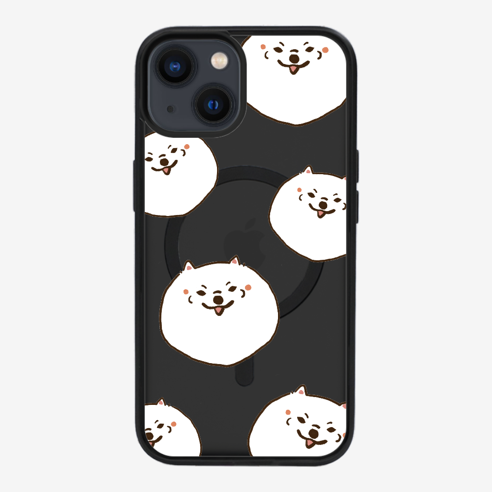 White Pomeranian Wonderland Phone Case