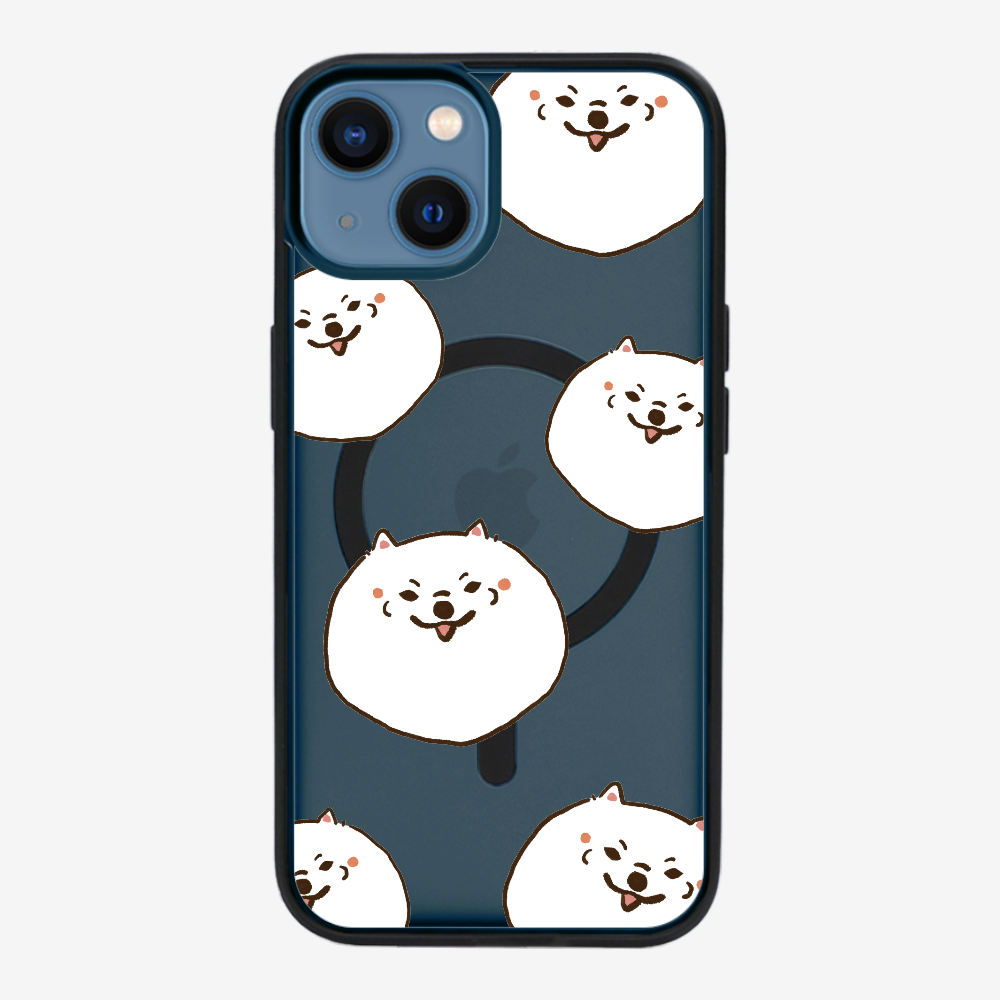 White Pomeranian Wonderland Phone Case