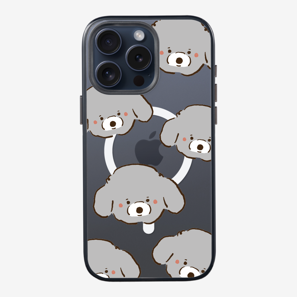 Grey Poodle Wonderland Phone Case