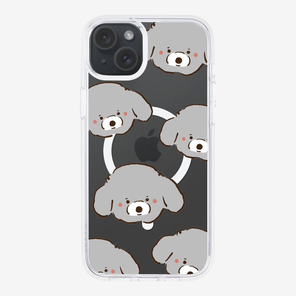 Grey Poodle Wonderland Phone Case