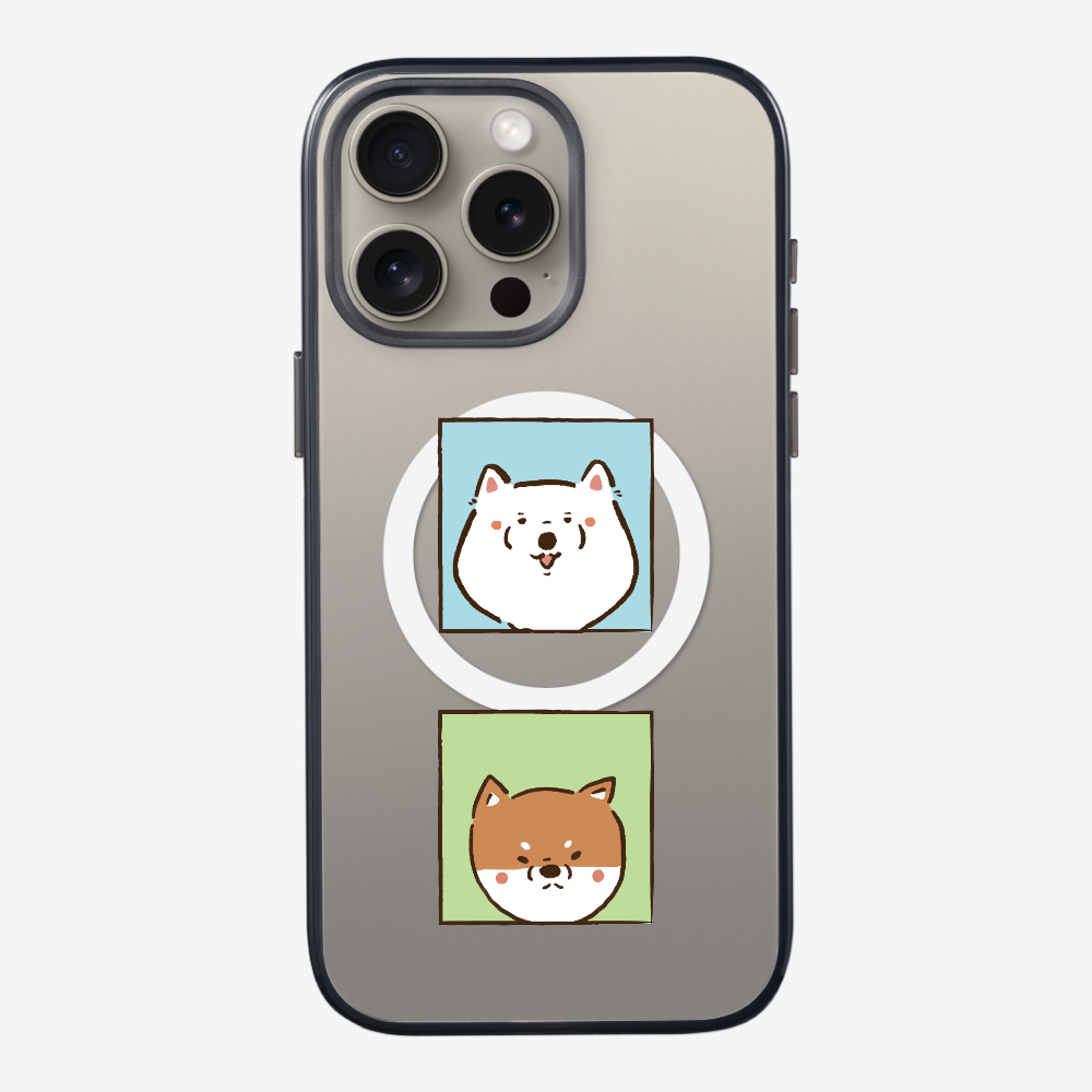 Samoyed and Shiba Inu Phone Case