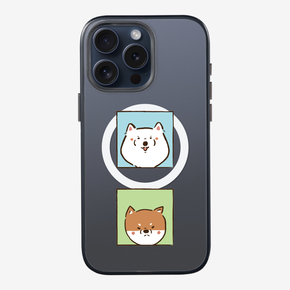 Samoyed and Shiba Inu Phone Case