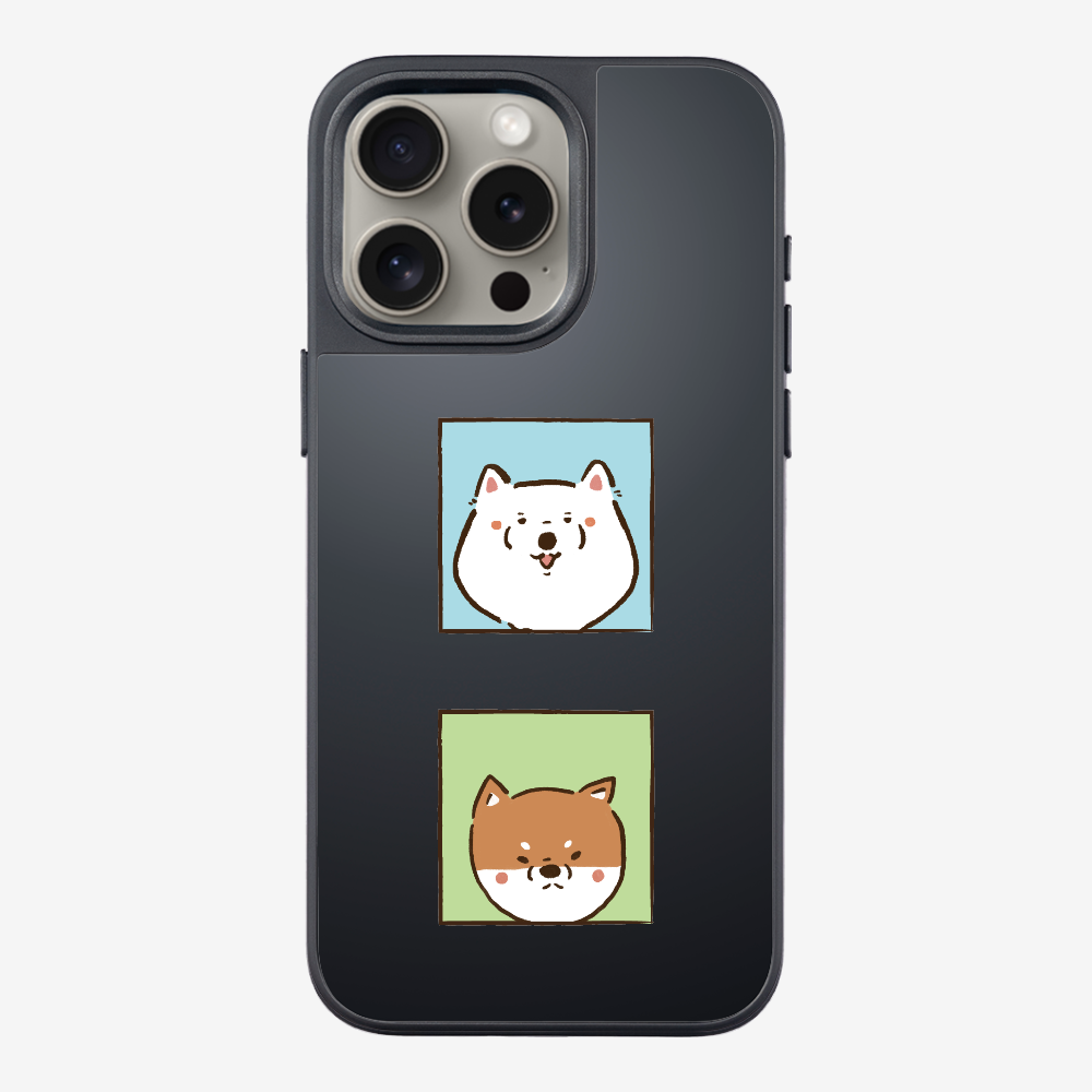 Samoyed and Shiba Inu Phone Case