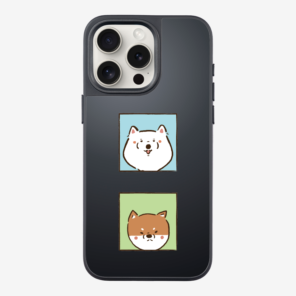 Samoyed and Shiba Inu Phone Case