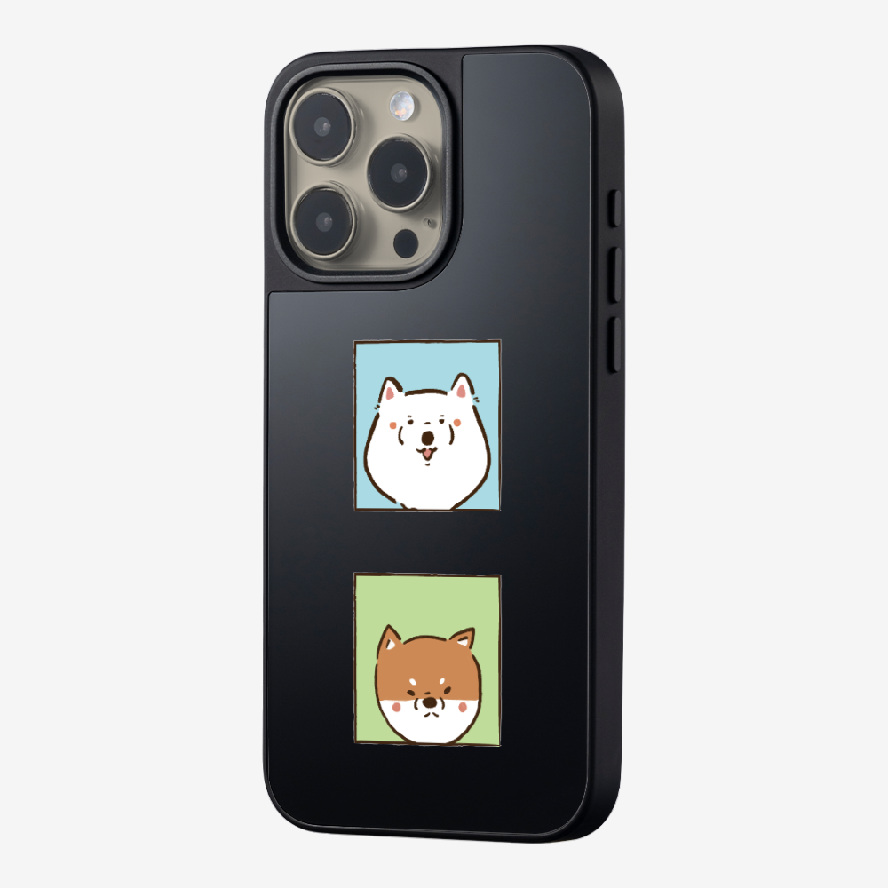 Samoyed and Shiba Inu Phone Case