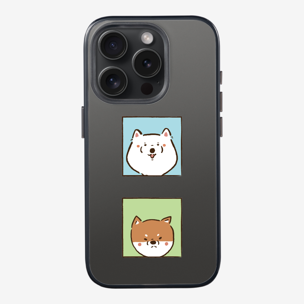 Samoyed and Shiba Inu Phone Case